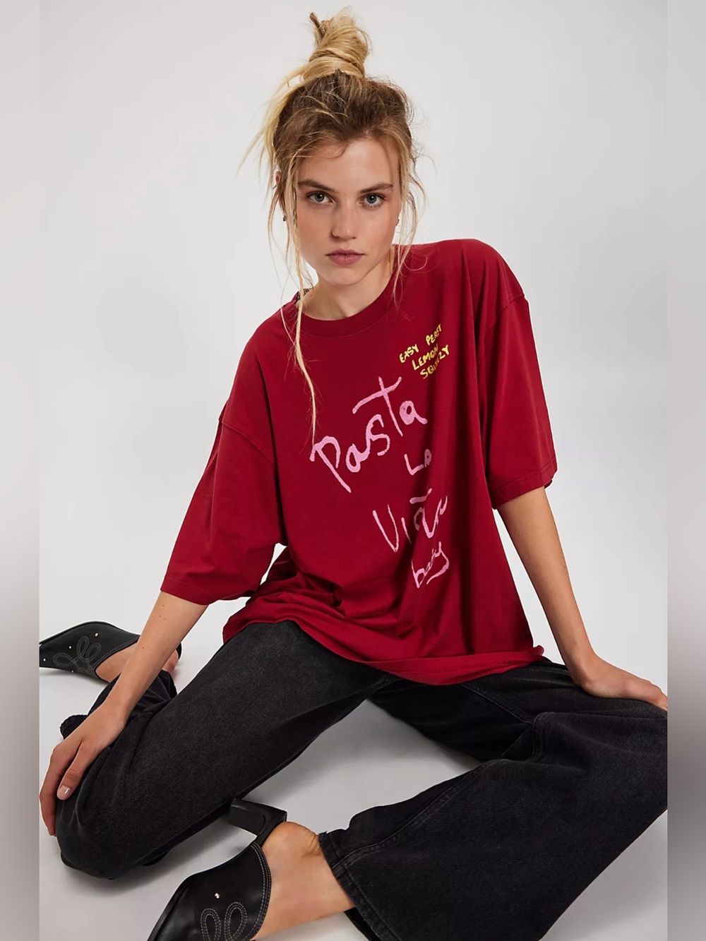 Free People Sabbi Pasta La Vista Tee